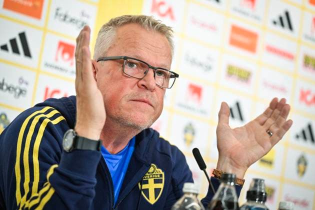 STOCKHOLM 20230904 Förbundskapten Janne Andersson under en pressträff med anledning av herrlandslagets EM-kvalsamling. STOCKHOLM SVERIGE x10060x