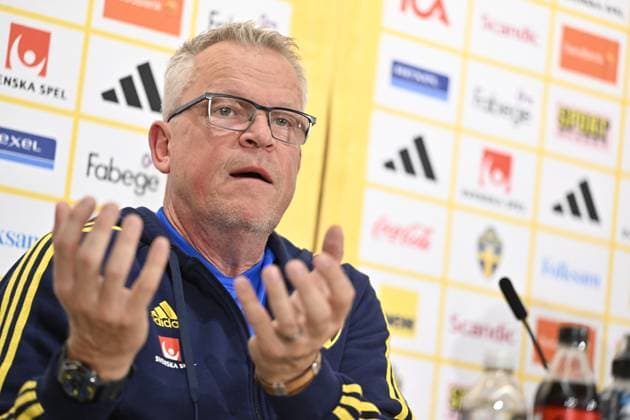 STOCKHOLM 20230904 Förbundskapten Janne Andersson under en pressträff med anledning av herrlandslagets EM-kvalsamling. STOCKHOLM SVERIGE x10060x