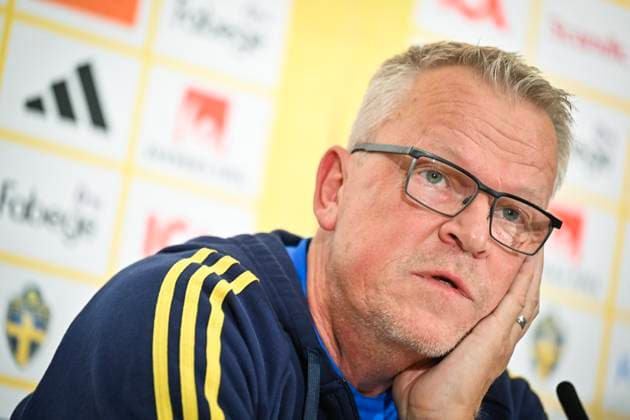 STOCKHOLM 20230904 Förbundskapten Janne Andersson under en pressträff med anledning av herrlandslagets EM-kvalsamling. STOCKHOLM SVERIGE x10060x