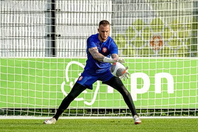 ZEIST, Netherlands, 04-09-2023, football, KNVB Campus, Pressconference and training Netherlands, season 2023 2024, during the training Netherlands, Netherlands goalkeeper Mark Flekken Pressconference and training Netherlands  x22217901x Copyright: