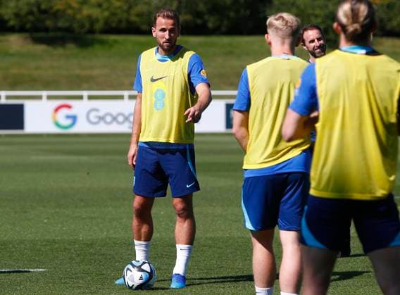 England Mens Training, St Georges Park, Sep 5 2023 Harry Kane (Bayern Munich) during the England Mens Training session at St Georges Park, Burton On Trent on September 5th - Burton Upon Trent England Copyright: xStevexBond PPAUKx PPA-051208