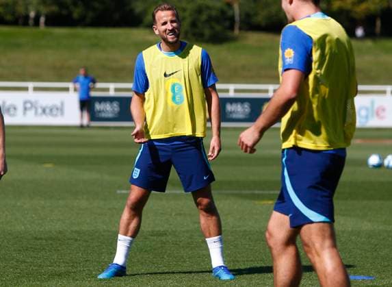 England Mens Training, St Georges Park, Sep 5 2023 Harry Kane (Bayern Munich) during the England Mens Training session at St Georges Park, Burton On Trent on September 5th - Burton Upon Trent England Copyright: xStevexBond PPAUKx PPA-051210