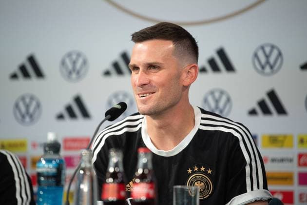 Fussball, Herren, Saison 2023 24, Pressekonferenz der deutschen Nationalmannschaft in der Autostadt Wolfsburg, im Bild: Pascal Groß (Deutschland), 05.09. 2023, Copyright: xSebastianxRäppold MatthiasxKochx