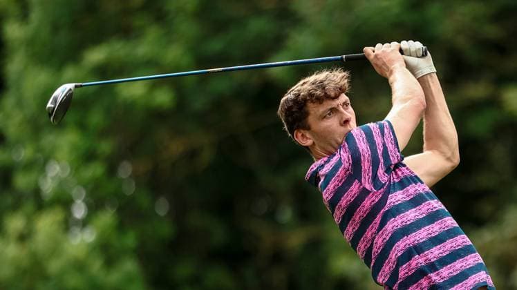 2023 Horizon Irish Open, The K Club, Kildare 6 9 2023 David Clifford tees off the 17th David Clifford tees off the 17th 6 9 2023  Copyright: x INPHO BenxBradyx 056A2478
