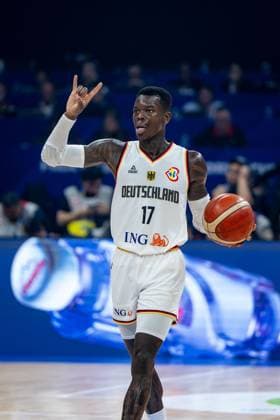 Basketball Manila Pasay 06.09.2023 FIBA Basketball World Cup 2023 Weltmeisterschaft der Männer Viertelfinale Deutschland (GER) - Lettland (LAT) Dennis Schröder Schroeder (Deutschland, No.17) Schröder Schroder