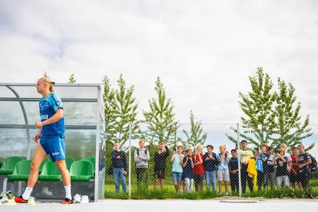 230906 Erling Braut Haaland of the Norwegian national football team during a training session on September 6, 2023 in Lillestrom. Photo: Vegard Grott BILDBYRAN kod VG VG0514 bbeng fotball football soccer fotboll trening träning training practice norge norway Copyright: VEGARDxGRoTT BB230906VG024