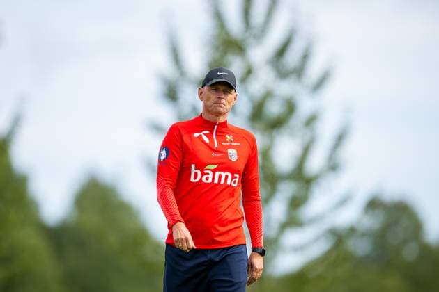 230906 Stale Solbakken, head coach of the Norwegian national football team, during a training session on September 6, 2023 in Lillestrom. Photo: Vegard Grott BILDBYRAN kod VG VG0514 bbeng fotball football soccer fotboll trening träning training practice norge norway Copyright: VEGARDxGRoTT BB230906VG025