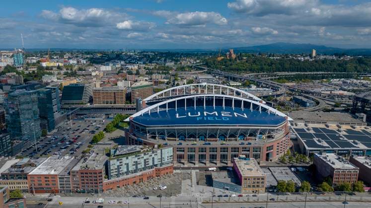 September 5, 2023, Seattle, WA, USA: Sep 05, 2023-Seattle, WA: Aerial View of Lumen Field, home of the National Football Leagues, Seattle Seahawks Seattle USA - ZUMAa161 20230905_aaa_a161_082 Copyright: xWalterxGxArcexSrxGrindstonexMedix