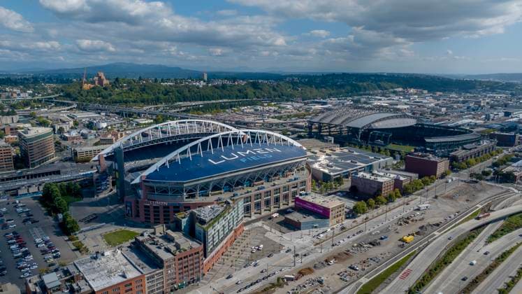 September 5, 2023, Seattle, WA, USA: Sep 05, 2023-Seattle, WA: Aerial View of Lumen Field, home of the National Football Leagues, Seattle Seahawks Seattle USA - ZUMAa161 20230905_aaa_a161_083 Copyright: xWalterxGxArcexSrxGrindstonexMedix