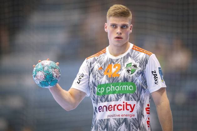06.09.2023, Schwalbe-Arena, Gummersbach, Liqui Moly Handball Bundesliga, Saison 2023 2024, VfL Gummersbach - TSV Hannover-Burgdorf: Martin Hanne (TSV Hannover-Burgdorf) Nordrhein-Westfalen Deutschland