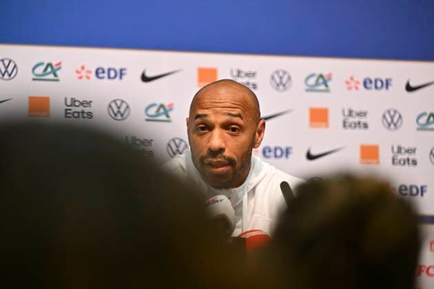 Thiery Henry SÃ lectionneur de l Equipe de France Espoirs FOOTBALL : match amical France vs Danemark espoirs , confÃ rence de presse, thierry Henry, nouveau sÃ lectionneur des espoirs 6 09 2023 MaoCtou Panoramic 