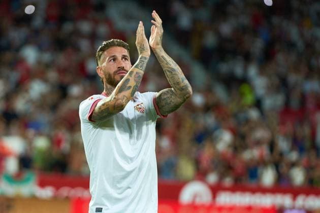 Bilder des Jahres 2023, Sport 09 September Sport Themen der Woche KW36 Sport Bilder des Tages September 6, 2023: Sergio Ramos, poses during your presentation as new player of Seville FC at Ramon Sanchez-Pizjuan stadium on September 6, 2023 in Sevilla, Spain. - ZUMAa181 20230906_zaa_a181_067 Copyright: xJoaquinxCorcherox