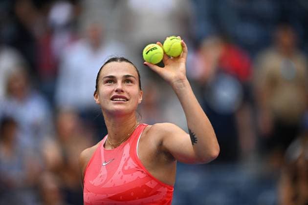 US Open - Quarter Final - Sabalenka v Zheng Aryna Sabalenka (RUS) during her quarter final round match at the 2023 US Open at Billie Jean National Tennis Center in New York City, NY, USA, on September 6, 2023. Photo by Corinne Dubreuil ABACAPRESS.COM New York City NY United States  Copyright: xDubreuilxCorinne ABACAx 866604_029 DubreuilxCorinne ABACAx 866604_029