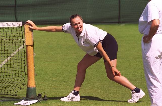 MARTINA HINGIS Swiss Tennis Player (Seen warming-up at the Eastbourne Ladies Tennis tournament) COMPULSORY CREDIT: UPPA Photoshot Photo UHY 016275 D-21a 16.06.1999 MARTINA HINGIS Swiss Tennis Player (Seen warming-up at the Eastbourne Ladies Tennis tournament) COMPULSORY CREDIT: Talking Photoshot Photo UHY 016275 D-21a 16.06.1999, Credit:Photoshot Avalon United Kingdom  Copyright: xPhotoshotx xAvalonx 0504167881