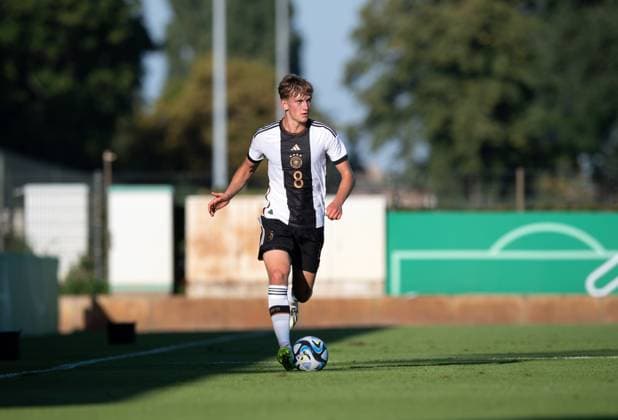 Fussball, U20, Saison 2023 24, Elite League U20 (1. Spieltag), Deutschland U20 - Italien U20 in Berlin, Aljoscha Kemlein (U20 Deutschland), 07.09. 2023, Copyright: xSebastianxRäppold MatthiasxKochx