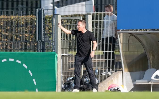 Fussball, U20, Saison 2023 24, Elite League U20 (1. Spieltag), Deutschland U20 - Italien U20 in Berlin, Trainer Hannes Wolf (U20 Deutschland), 07.09. 2023, Copyright: xSebastianxRäppold MatthiasxKochx