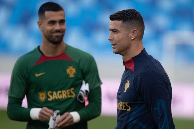 Slovakia vs. Portugal UEFA EURO, EM, Europameisterschaft,Fussball Cristiano Ronaldo Portugal football national team, Nationalteam player Cristiano Ronaldo during the training session at Narodny futbalovy stadion (National football stadium Tehelne pole) in Bratislava ahead of the Euro 2024 qualifying match against Slovakia. Bratislava, Slovakia, September 07, 2023. Photo by Branislav Racko Copyright: xx _BRR7342