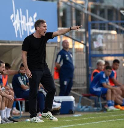 Fussball, U20, Saison 2023 24, Elite League U20 (1. Spieltag), Deutschland U20 - Italien U20 in Berlin, Trainer Hannes Wolf (U20 Deutschland), 07.09. 2023, Copyright: xSebastianxRäppold MatthiasxKochx