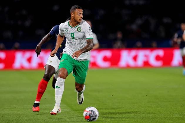 UEFA EURO, EM, Europameisterschaft,Fussball 2024 Qualifying Round Group B, Parc des Princes, Paris, France 7 9 2023 France vs Republic of Ireland Ireland s Adam Idah Adam Idah 7 9 2023  Copyright: x INPHO RyanxByrnex RB1_0627