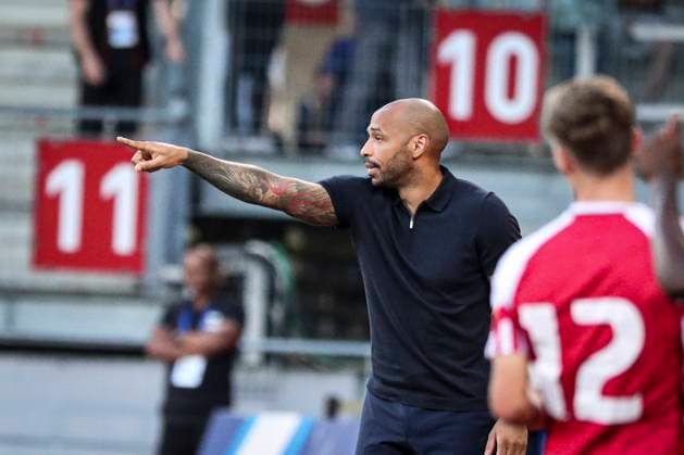 Thierry Henry, during the U21, U 21 friendly football match between France and Denmark at the Marcel-Picot stadium in Tomblaine, near Nancy, eastern France, on September 7, 2023. FOOTBALL : Match amical France vs Danemark espoirs a Nancy - Stade Marcel - Picot 07-09-2023 ElyxandroCegarra Panoramic 
