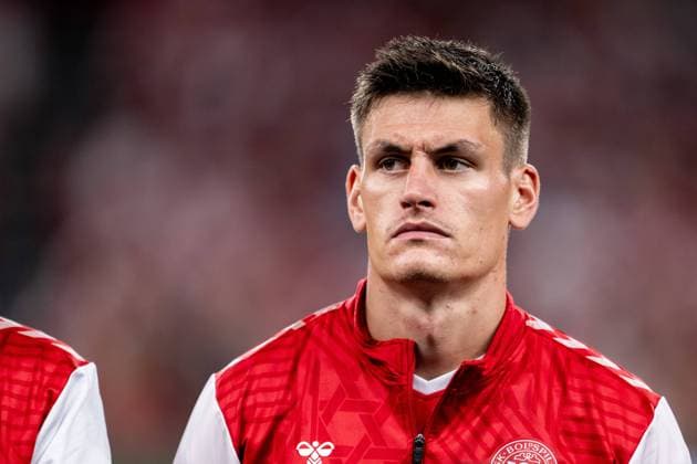 230907 Joakim Maehle of Denmark ahead of the UEFA EURO, EM, Europameisterschaft,Fussball Qualifier, EM, Europameisterschaft football match between Denmark and San Marino on September 7, 2023 in Copenhagen. Photo: Petter Arvidson BILDBYRAN kod PA PA0645 bbeng football soccer fotboll fotball uefa euro qualifier landskamp em-kval em-kvalifisering em-kvalik denmark danmark San Marino Copyright: PETTERxARVIDSON BB230907PA169