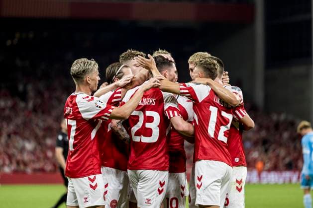 Denmark v San Marino, UEFA EURO, EM, Europameisterschaft,Fussball 2024 Qualification, Copenhagen, Denmark Copenhagen, Denmark. 07th, September 2023. Pierre-Emile Hojbjerg (23) of Denmark scores for 1-0 during the UEFA Euro 2024 qualification match between Denmark and San Marino at Parken in Copenhagen. Copenhagen Denmark  Copyright: xGonzalesxPhoto LassexLagonix