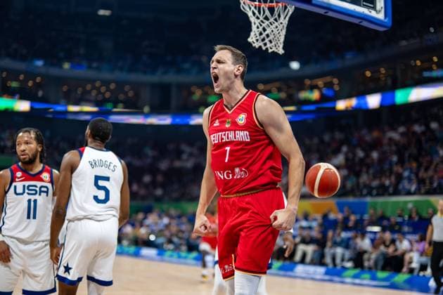 Basketball Manila Pasay 08.09.2023 FIBA Basketball World Cup 2023 Weltmeisterschaft der Männer Halbfinale Vereinigte Staaten von Amerika (USA) - Deutschland (GER) Johannes Voigtmann (Deutschland, No.07)