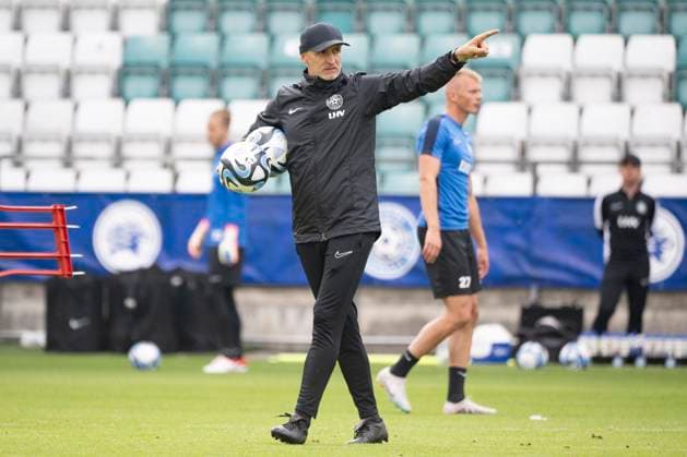 TALLIN 20230908 Estlands förbundskapten Thomas Häberli inför morgondagens EM-kvalmatch mot Sverige. TALLIN ESTLAND x10060x