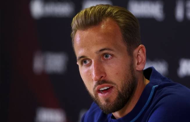 Mandatory Credit: Photo by Kieran McManus Shutterstock (14088033a) Harry Kane of England speaks during the press conference, PK, Pressekonferenz England Press Conference, UEFA European Championship, EM, Europameisterschaft 2024 Qualifying, Group C, Football, Tarczynski Arena, Wroclaw, Poland - 08 Sep 2023 EDITORIAL USE ONLY No use with unauthorised audio, video, data, fixture lists, club league logos or live services. Online in-match use limited to 120 images, no video emulation. No use in betting, games or single club league player publications. England Press Conference, UEFA European Championship 2024 Qualifying, Group C, Football, Tarczynski Arena, Wroclaw, Poland - 08 Sep 2023 EDITORIAL USE ONLY No use with unauthorised audio, video, data, fixture lists, club league logos or live services. Online in-match use limited to 120 images, no video emulation. No use in betting, games or single club league player publications. Copyright: xKieranxMcManus Shutterstockx 14088033a