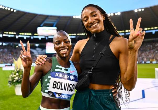 Sport Themen der Woche KW36 Sport Bilder des Tages 47th Memorial Van Damme meeting - Diamond League BRUSSELS, BELGIUM - SEPTEMBER 08 : Cynthia Bolingo and Nafissatou Thiam during the 47th Diamond League Memorial Van Damme meeting on September 8, 2023 in Brussels, Belgium, 8 09 2023 Brussels BELGIUM  Copyright: xGvgx