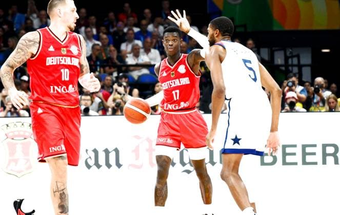 Dennis Schroder (GER), SEPTEMBER 8, 2023 - Basketball - FIBA World Cup 2023 - Semi-Finals match between USA 111-113 Germany at Mall of Asia Arena, Manila, Philippines.  (228719909)
