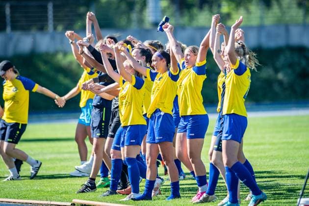 DFB Pokal Frauen, SFC Stern 1900 vs 1. FC Koeln. Berlin, 09.09.2023 SFC Stern 1900 nach dem Spiel DFB Pokal Frauen 2. Runde, SFC Stern 1900 vs 1. FC Koeln, Stadion Lichterfelde, Berlin 09.09.2023 DFL REGULATIONS PROHIBIT ANY USE OF PHOTOGRAPHS AS IMAGE SEQUENCES AND OR QUASI-VIDEO. Copyright: xBEAUTIFULxSPORTS LucianoxLimax