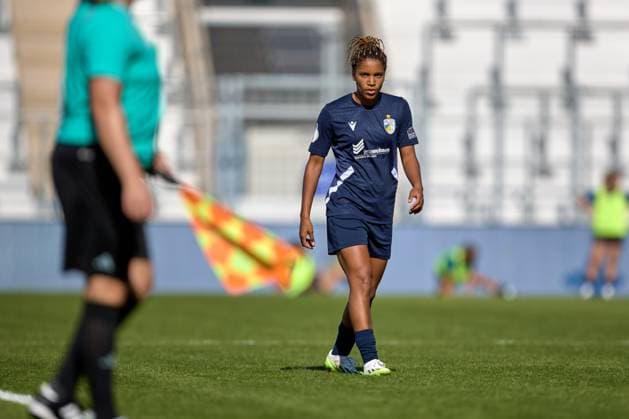 09.09.2023, GER, Frauenfußball, DFB Pokal, 2. Runde, 2023 2024, FC Carl-Zeiss Jena - FC Nürnberg Josephine Bonsu (23, FC Carl Zeiss Jena), Freisteller Jena ad hoc arena, Ernst-Abbe-Sportfe Thüringen Deutschland