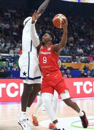 USA vs CANADA RJ BARRETT, basketball player of Canada, at the FIBA World Cup match against USA, for 3rd place, at MOA Arena. Manila, 10.09.2023. photo: Nebojsa Parausic MN press photo BASKETBALL, FIBA, WORLD CUP, USA, CANADA Manila MOA Arena Philippines Copyright: xNebojsaxParausicx xMNxPressx