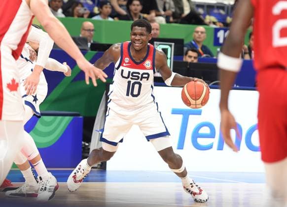USA vs CANADA ANTHONY EDWARDS, basketball player of USA, at the FIBA World Cup match against Canada, for 3rd place, at MOA Arena. Manila, 10.09.2023. photo: Nebojsa Parausic MN press photo BASKETBALL, FIBA, WORLD CUP, USA, CANADA Manila MOA Arena Philippines Copyright: xNebojsaxParausicx xMNxPressx