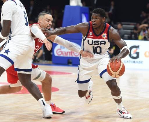 USA vs CANADA ANTHONY EDWARDS, basketball player of USA, at the FIBA World Cup match against Canada, for 3rd place, at MOA Arena. Manila, 10.09.2023. photo: Nebojsa Parausic MN press photo BASKETBALL, FIBA, WORLD CUP, USA, CANADA Manila MOA Arena Philippines Copyright: xNebojsaxParausicx xMNxPressx