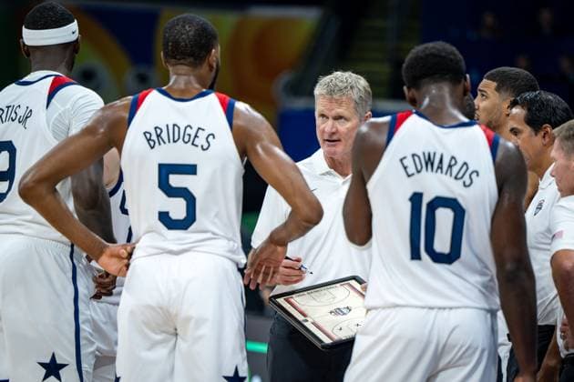 Basketball Manila Pasay 10.09.2023 FIBA Basketball World Cup 2023 Weltmeisterschaft der Männer Spiel um Platz 3 Bronze Vereinigte Staaten von Amerika USA) - Kanada (CAN) STEVE KERR (USA, Trainer)