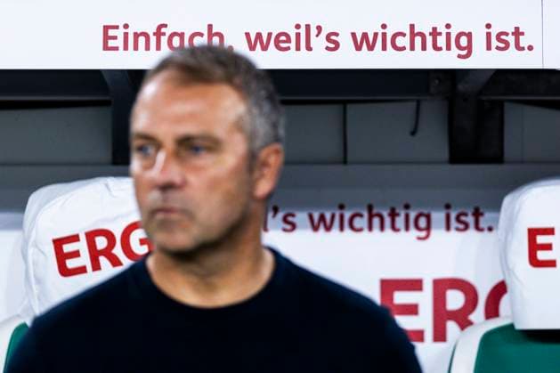Wolfsburg, Volkswagen-Arena, 09.09.23: Einfach, weil™s wichtig is.t Head coach Hansi Flick of germany prior the friendly match between Germany vs. Japan.