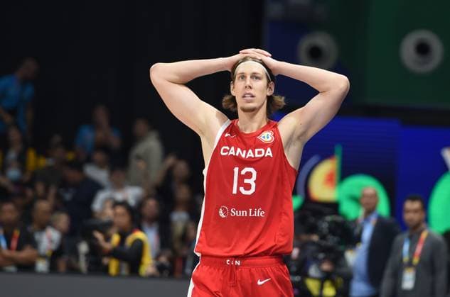 USA vs CANADA KELLY OLYNYK, basketball player of Canada, at the FIBA World Cup match against USA, for 3rd place, at MOA Arena. Manila, 10.09.2023. photo: Nebojsa Parausic MN press photo BASKETBALL, FIBA, WORLD CUP, USA, CANADA Manila MOA Arena Philippines Copyright: xNebojsaxParausicx xMNxPressx