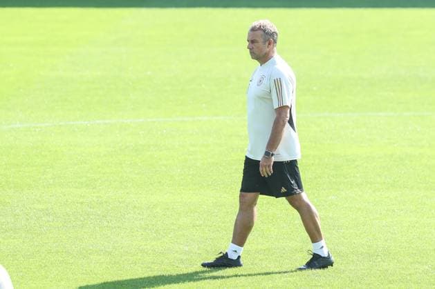 Fussball, Nationalmannschaft Saison 2023 2024 Öffentliche Regenerations Trainingseinheit der Deutschen Nationalmannschaft nach den Länderspiel gegen Japan 10.09.2023, AOK Stadion Wolfsburg Hans Dieter Flick (Bundestrainer Deutschland) Wolfsburg AOK Stadion Niedersachsen Deutschland