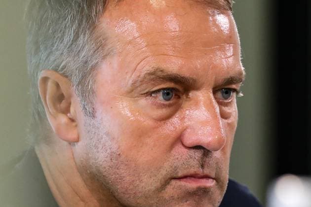 Bundestrainer Hansi Flick (Deutschland) - Pressekonferenz nach dem Freundschaftsspiel Deutschland vs. Japan in der VW Arena in Wolfsburg - Fußball,Mann,Männer,Deutschland,09.09.2023