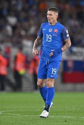 BRATISLAVA, SLOVAKIA - SEPTEMBER 8: Juraj Kucka of Slovakia during the UEFA EURO, EM, Europameisterschaft,Fussball 2024 European qualifier match between Slovakia and Portugal at Tehelne pole on September 8, 2023 in Bratislava, Sl Slovakia v Portugal: Group J - UEFA EURO 2024 European Qualifiers Copyright: xSebastianxFrejx