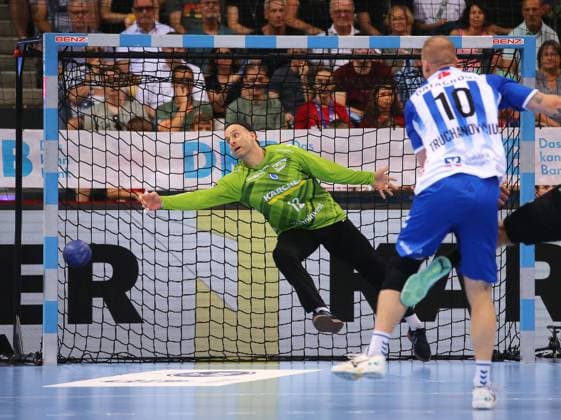 BAU 10.09.2023 Stuttgart Handball TVB Stuttgart vs. ThSV Eisenach, Silvio Heinevetter (TVB)
