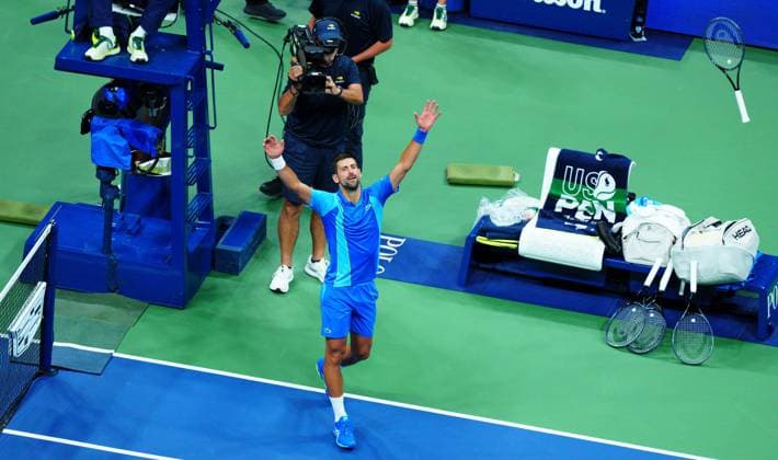 Sport Themen der Woche KW36 Sport Bilder des Tages Mandatory Credit: Photo by Javier Garcia Shutterstock (14086652el) Novak Djokovic celebrates winning the Men s Final US Open Championships 2023, Day Fourteen, USTA National Tennis Center, Flushing Meadows, New York, USA - 10 Sep 2023 US Open Championships 2023, Day Fourteen, USTA National Tennis Center, Flushing Meadows, New York, USA - 10 Sep 2023  Copyright: xJavierxGarcia Shutterstockx 14086652el
