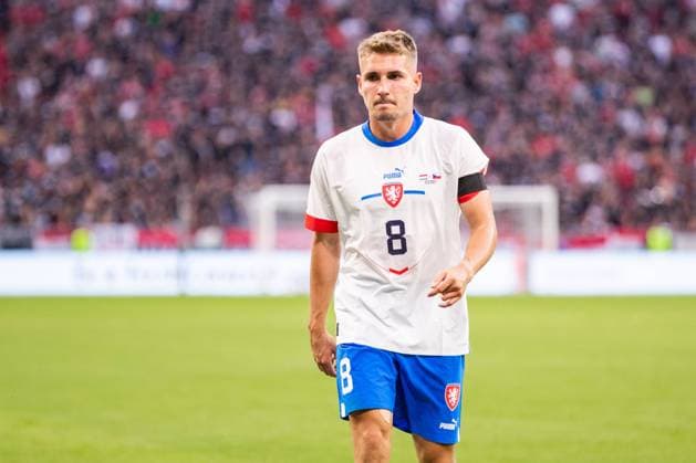 Hungary v Czech Republic, football friendly, Budapest, Hungary Budapest, Hungary. 10th, September 2023. Michal Sadilek (8) of Czech Republic seen during the football friendly between Hungary and Czech Republic at the Puskas Arena in Budapest. Budapest Hungary  Copyright: xGonzalesxPhoto BalazsxPopalx