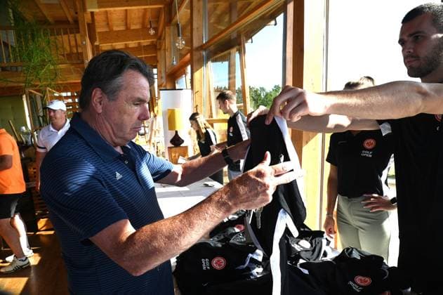 11.09.2023 Gründau Golfpark Gut Hühnerhof Eintracht Frankfurt Golf Open Heribert Bruchhagen Ex-Vorstand Eintracht Frankfurt und HSV