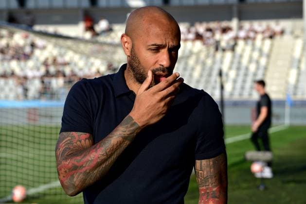 Thierry Henry coach of France before the 2025 UEFA European Under-21 Championship Qualification football match Group H between Slovenia and France FOOTBALL : SlovÃ nie vs France - Championnat d Europe des moins de 21 ans UEFA - Match de qualification Groupe H - 11 09 2023 IgorKupljenik Panoramic 