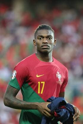 Rafael Leao de Portugal durante o jogo entre Portugal x Luxemburgo valido pela qualificacao para o Europ 2024 no Estadio do Algarve, Faro, Portugal. (Foto de Filipe Oliveira Avant Sports) Faro Estadio do Algarve. Portugal Copyright: xx