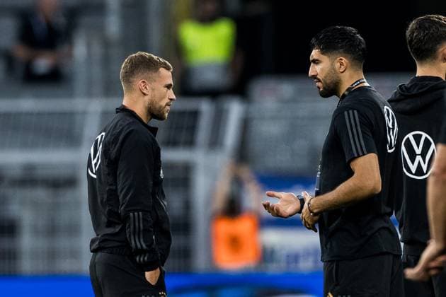 Freundschaftsspiel Deutschland - Frankreich; 12.09.2023 Joshua Kimmich (Deutschland, 6), Emre Can (Deutschland, 23) bei der Platzbegehung Freundschaftsspiel Deutschland - Frankreich, Dortmund, Signal Iduna Park am 12.09.2023 DFB REGULATIONS PROHIBIT ANY USE OF PHOTOGRAPHS AS IMAGE SEQUENCES AND OR QUASI-VIDEO. Copyright: xBEAUTIFULxSPORTS Wunderlx
