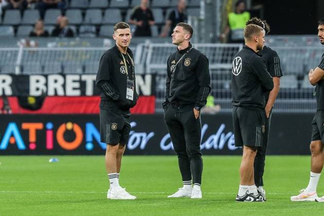 Fussball, Nationalmannschaft Saison 2023 2024 Freundschafts Länderspiel Deutschland - Frankreich 12.09.2023, SIGNAL-IDUNA-PARK Dortmund Pascal Gross (Deutschland, 24) Robin Gosens (Deutschland, 20) Dortmund Signal-Iduna-Park Nordrhein-Westfahlen Deutschland